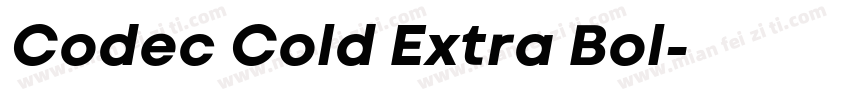 Codec Cold Extra Bol字体转换
